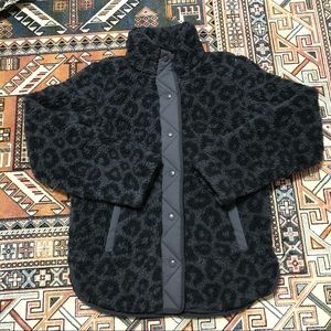 Abercrombie & Fitch Sherpa Snap Fleece Jacket